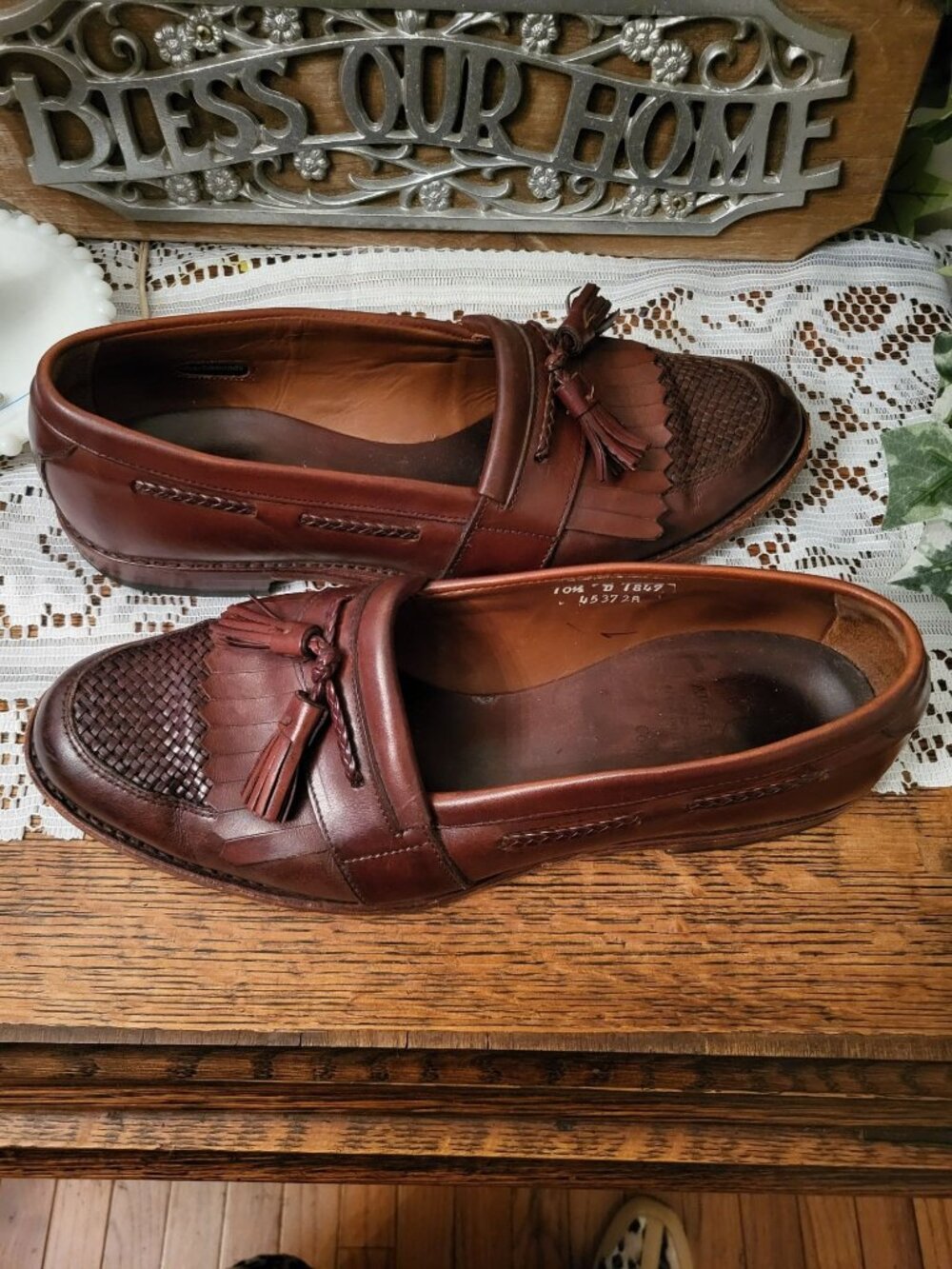 Allen Edmonds Men's Brown Leather Loafers Tassel 10.5 D Old Money Preppy Office